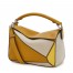 Loewe Puzzle Small Bag In Multicolour Ochre Calfskin