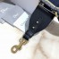 Dior Shoulder Strap in Blue Embroidery Canvas