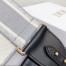 Dior Shoulder Strap in Grey Embroidery Canvas