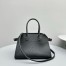 The Row Margaux 10 Top Handle Bag in Black Grained Leather