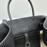 The Row Margaux 10 Top Handle Bag in Black Grained Leather
