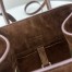 The Row Margaux 10 Top Handle Bag in Brown Suede Leather
