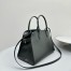 The Row Margaux 12 Top Handle Bag in Black Leather