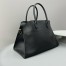The Row Margaux 15 Top Handle Bag in Black Leather