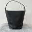The Row Large N/S Park Tote in Black Grained Leather