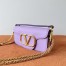 Valentino Small Loco Shoulder Bag in Wisteria Calfskin