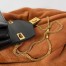 Valentino One Stud Chain Bag In Black Nappa Leather