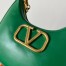 Valentino Stud Sign Hobo Bag In Green Calfskin