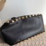 Valentino Roman Stud Tote Bag In Black Grained Leather
