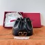 Valentino VLogo Signature Mini Bucket Bag in Black Leather