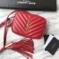 Saint Laurent Lou Belt Bag In Red Quilted Calfskin