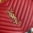 Saint Laurent Lou Camera Bag In Red Quilted Leather