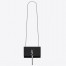 Saint Laurent Kate Small Tassel Bag In Noir Grain De Poudre Leather
