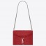 Saint Laurent Cassandra Medium Bag In Red Crocodile Embossed Leather