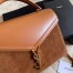 Saint Laurent Cassandra Medium Bag In Brown Suede