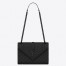 Saint Laurent Envelope Meidum Black Bag with Black Hardware
