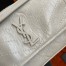 Saint Laurent Niki Baby Chain Bag In White Crinkled Leather