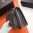 Saint Laurent Niki Medium Chain Bag In Dark Grey Crinkled Leather