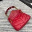 Saint Laurent Puffer Small Chain Bag In Red Lambskin