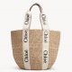 Chloe Large Woody Basket Bag In Hand-woven